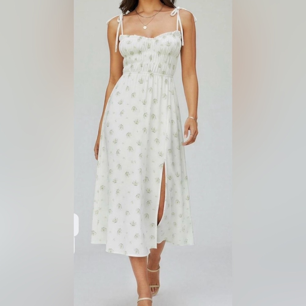 House of CB White Floral Maxi Dress